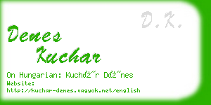 denes kuchar business card